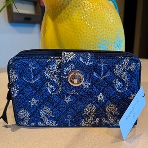 Vera Bradley Nautical Quilted Blue and White Wallet NWT